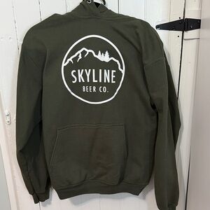 Unisex olive green local brewery sweatshirt